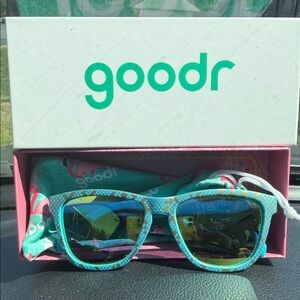 goodr Women's Turquoise Patterned Sunglasses